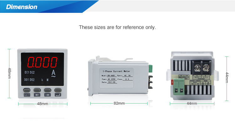 AC/DC Galvanometer LED Display CN-AA81 Single phase mean current meter