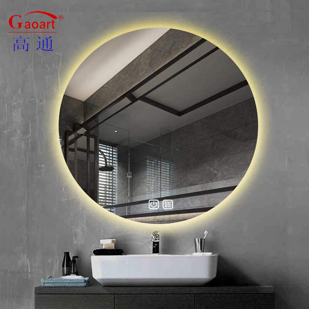 Modern Design Illuminated Infinity Round LED Light Mirror for Smart Fitness Bath Room