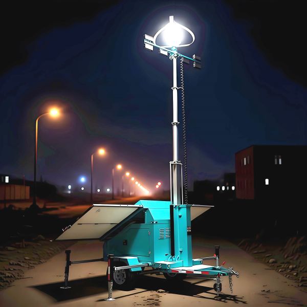 Portable Industrial Light Tower Waterproof Housing Solar Light Tower Renewable Energy Solar Light Tower Supplier