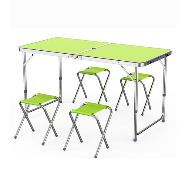 Height Adjustable Folding Dining Table For Family Beach Backyard