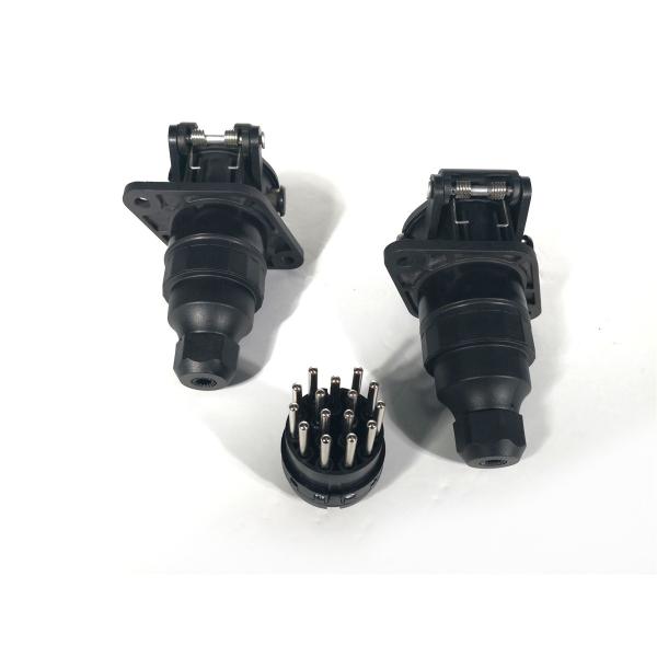 Industrial Trailer Plug Adapter Round RV Blade Type Weatherproof Receptacle Cover