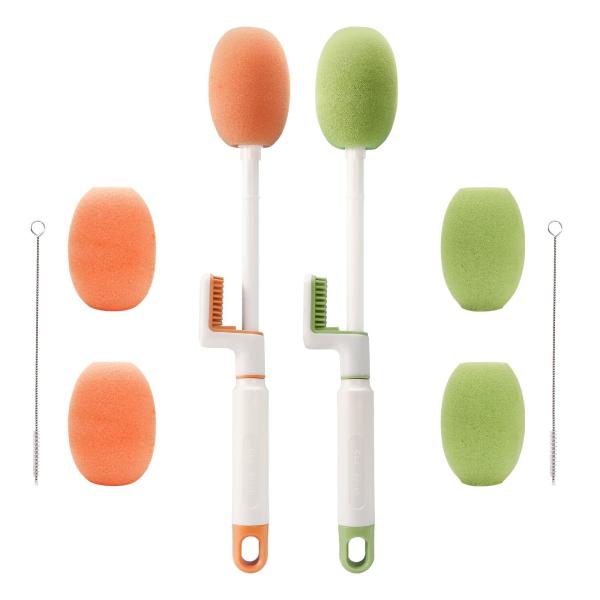 Quality Multifunctional Water Bottle Cleaner Brush Sets  with Replace Heads for sale