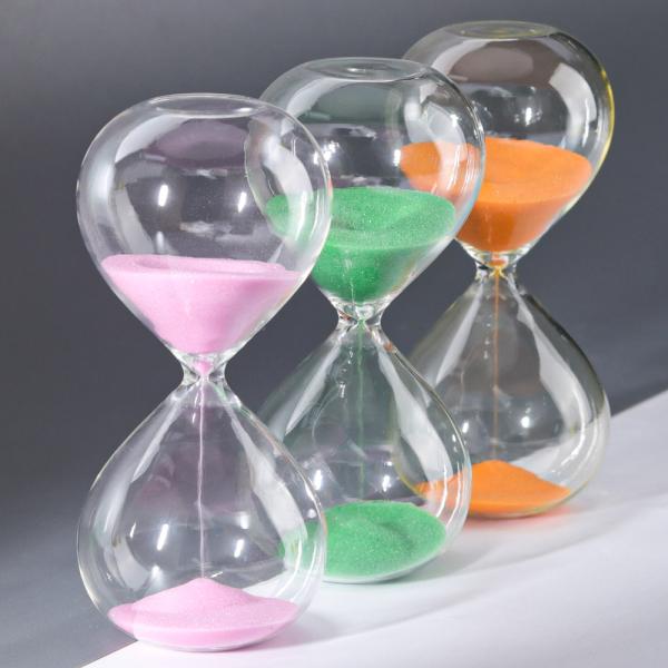 Quality Hand Blown Colored Hourglass Sand Timer Modern / Simple Style for sale