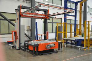 China High Power Auto Pallet Wrapper / Fully Automatic Stretch Wrap Machine on sale