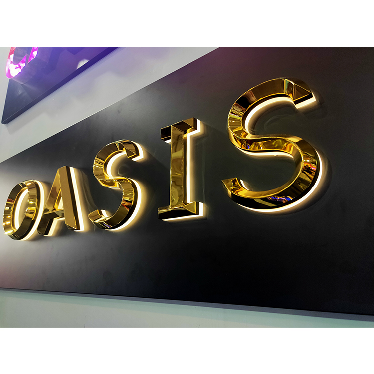 Customization Backlight Number Led Logo Signs Outdoor Business Company Decor 3D Backlit Metal Sign Letter