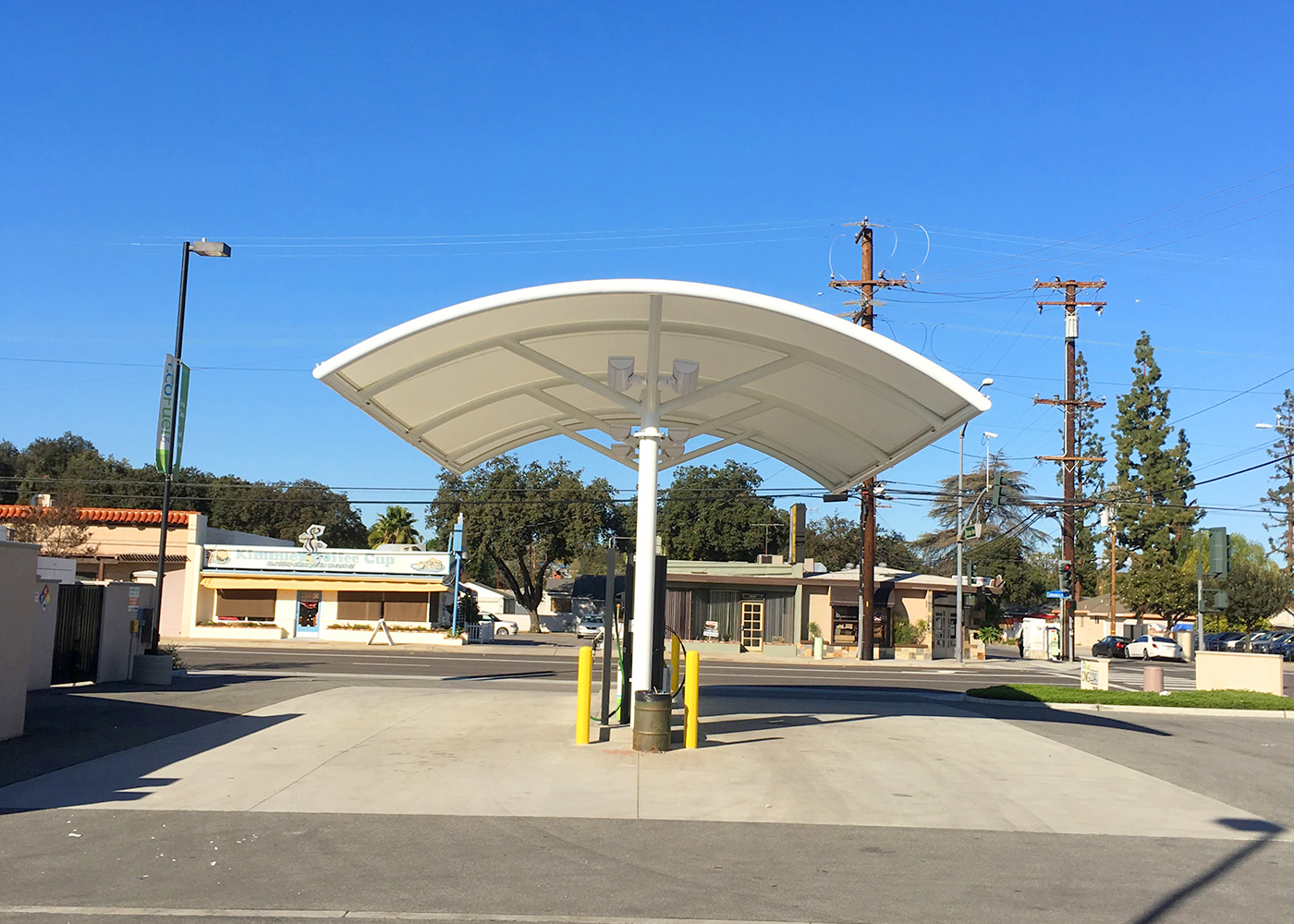 Sunshade Car Park Tensile Membrane Structure with PTFE Coating