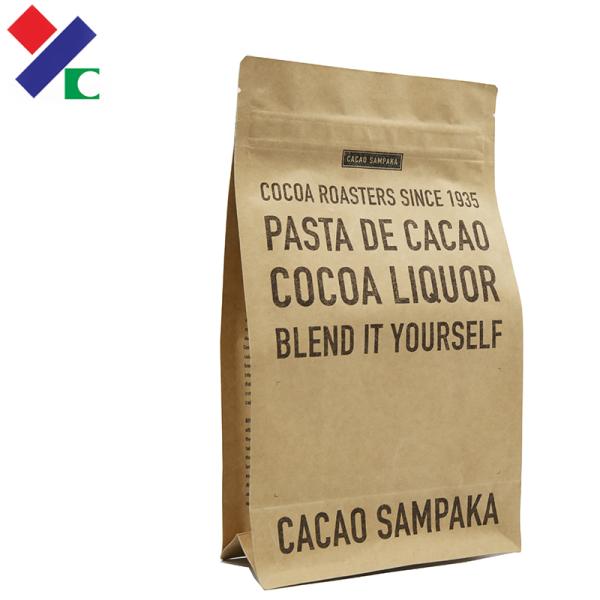 YC Resealable Customized Kraft Paper Bags Aluminium Zip Lock Pouches