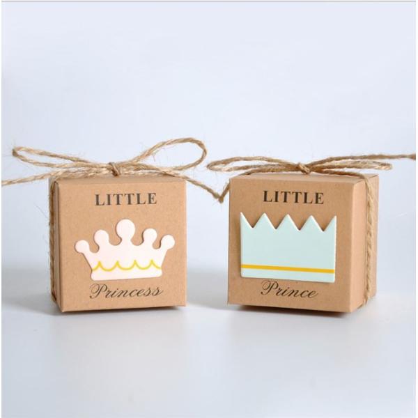 CMYK Kraft Paper Candy Chocolate Truffle Packaging Small Cardboard Gift Boxes
