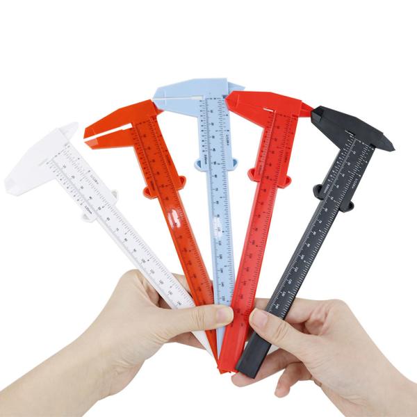 Quality 0-150mm Measuring Ruler Double Foot Plastic Vernier Caliper for sale