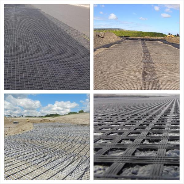 Fiberglass Reinforcement Geogrid Coated With Elastomeric Polymer For Basal Construction
