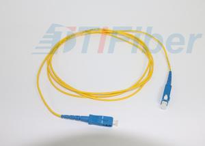 China SC / UPC Simplex fiber patch cord single mode for FTTH Network , Customized Length on sale