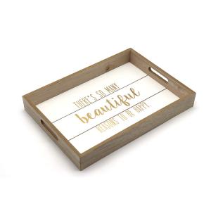Simple Style Wooden Lap Tray 35 X 25 X 4.5 Cm Paper Printing Technique