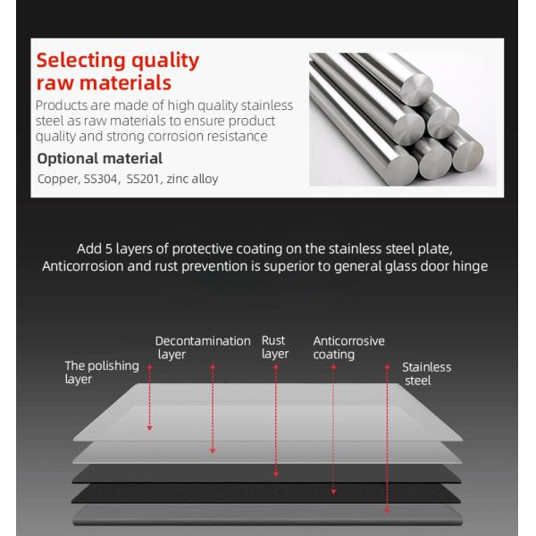 90 Degree Glass Hinge Modern Design for Stainless Steel Shower Door Glass Door Handle