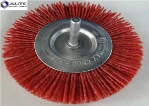 China Abrasive Nylon Wire Wheel Brush 1.4mm Wire Diameter Red Colour For Polishing wholesale