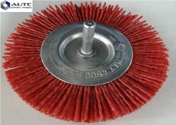 Quality Abrasive Nylon Wire Wheel Brush 1.4mm Wire Diameter Red Colour For Polishing for sale