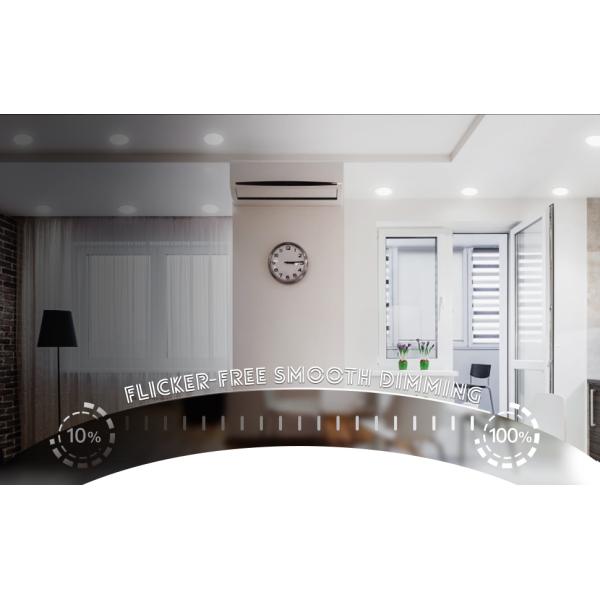 Anti Glare Ceiling Dimmable LED Flush Mount Light 4 Inch 8.5w 6000k Clear White