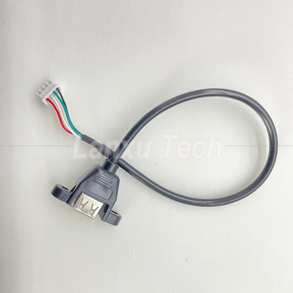 USB 2.0 Panel Mount Type A to JST XH PH VH 4 Pin Cable