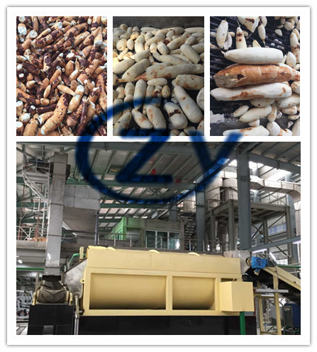 Water Cassava Peeling Vegetable Washing Machine 18.5kw Rotary Drum Type
