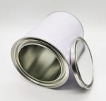 White Round Tin Containers With Lids 4L Empty Metal Tins