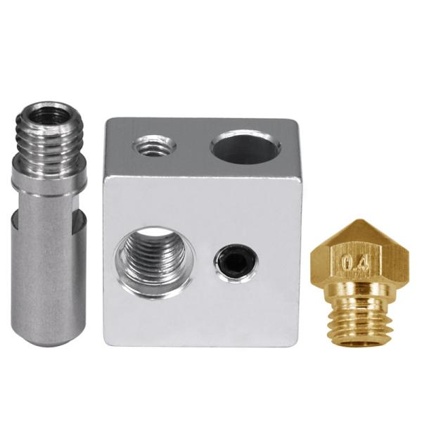 Silver 0.5mm 0.8mm MK10 3D Printer Extrusion Head Stainless Steel