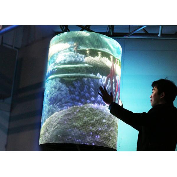 Foldable Curved LED Screen Wall P5.2 Flexible Video Display With Good Lightening Accordance