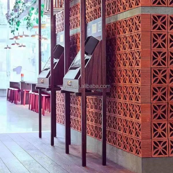 Terracotta Breeze Block Mold M Shape Wall Panel Interior Decorative Fire Bricks For Exterior Perforated Decoration Design