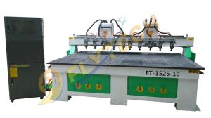 China factory price 10 spindles multihead woodworking machine with servo drivers wholesale