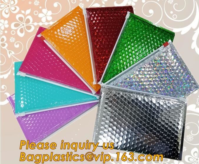 Cosmetic Slider Zip lockk Bubble Bags Bubble Slide Pouch,Zip lockk esd bubble bag bubble packaging wrap cosmetic pouch slide