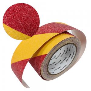 China Red Yellow Double Colors 50MMx5M PVC Stair Anti-Skid Tape Frosted Safety Non Slip wholesale
