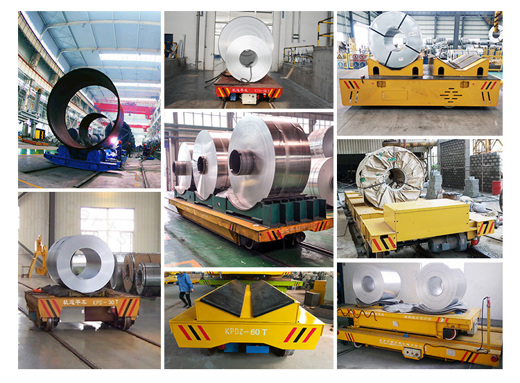 Factory V-Deck Frame Electric Coil Moving Trolley