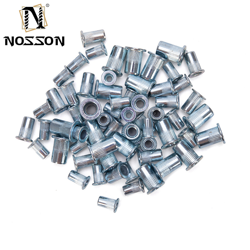 Metric DIN Remache Tuerca Rivnut M3 M4 M5 M6 M8 M10 M12 304 Stainless Steel Flat Head Knurled Threaded Insert Rivet Nut