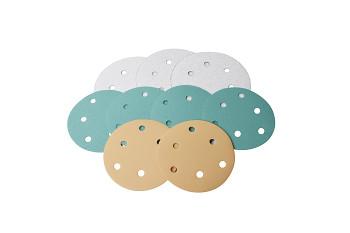 Quality White Green Velcro Sanding Discs 150mm 80 Grit Velcro Abrasive Discs for sale