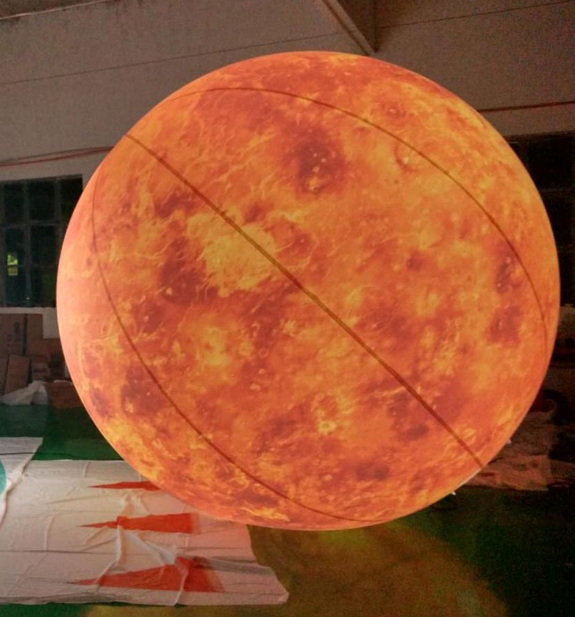 Custom size Inflatable Solar System Planet Balloon LED Lighting hanging Inflatable Planets