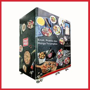 Coin Operated Cake Pizza Vending Machine  Microwave Heated Vending Machine