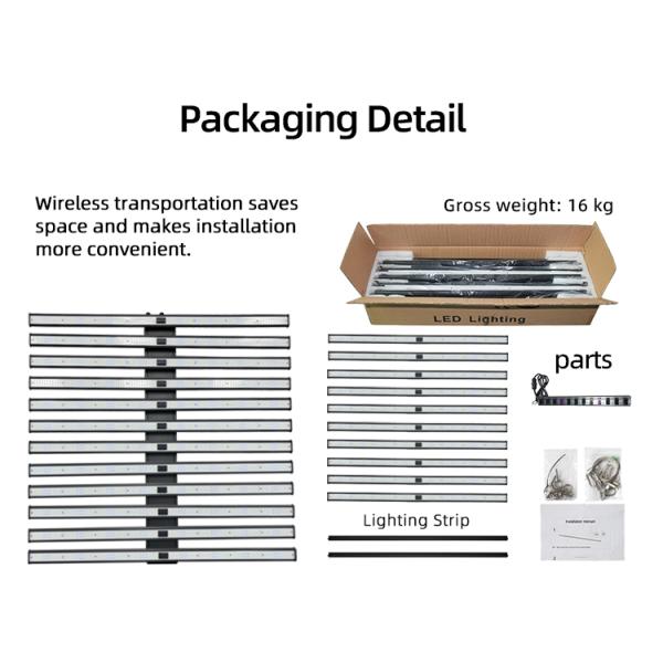 LED Plant Grow Light Full Spectrum 395nm Dimmable Detachable SAMSUNG Lm301h LM281b