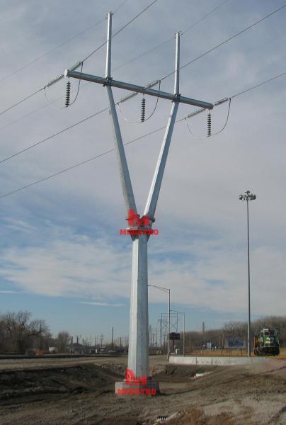 Quality 138KV single circuit pole Y frame structure for sale