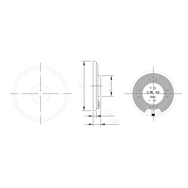 0.5W 8ohm Precision Audio Speakers Commonly Used Accessories ISO2000 Approved