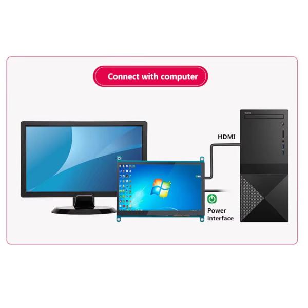 5 Inch 800x480 HDMI Touch TFT Display 400 Cd/M2 Raspberry Pi LCD Display