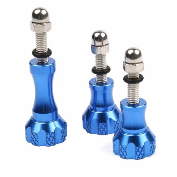 Aluminum 1 Long And 2 Short Thumb Knob Bolt Nut Screw For GoPro Hero 4 3+ Xiaomi yi 4K SJCAM Camera