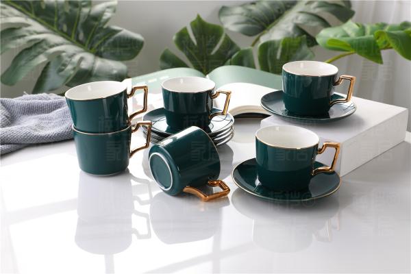 Quality Handgrip 380cc Embossed Blank Plain Fine Porcelain Coffee Mugs for sale