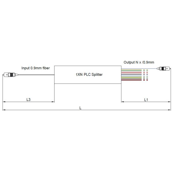 1x32 Mini Type Fiber PLC Splitter Without Connector