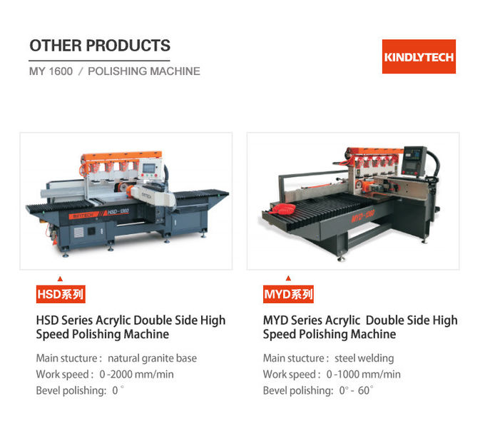 50hz Diamond Edge Polishers , 1.6m Long Acrylic Polishing Equipment