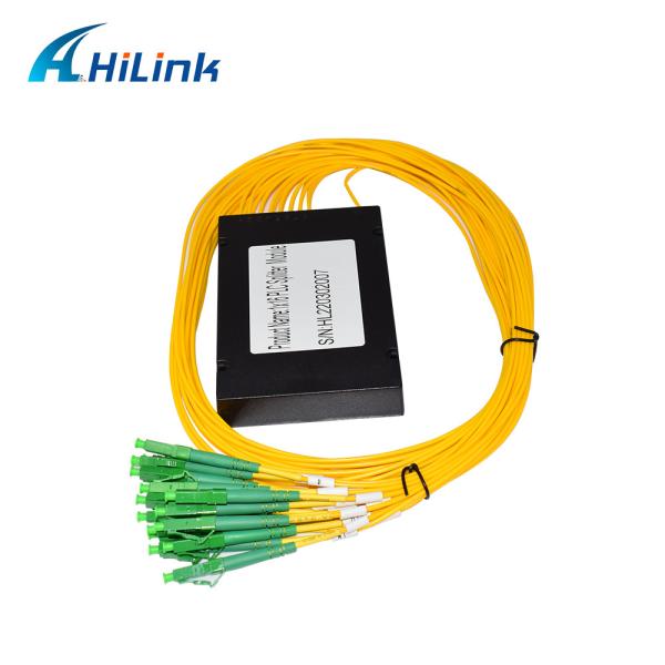 1X16 Single Mode PLC Optical Splitter ABS Box 3mm Cable LC / APC Connectors