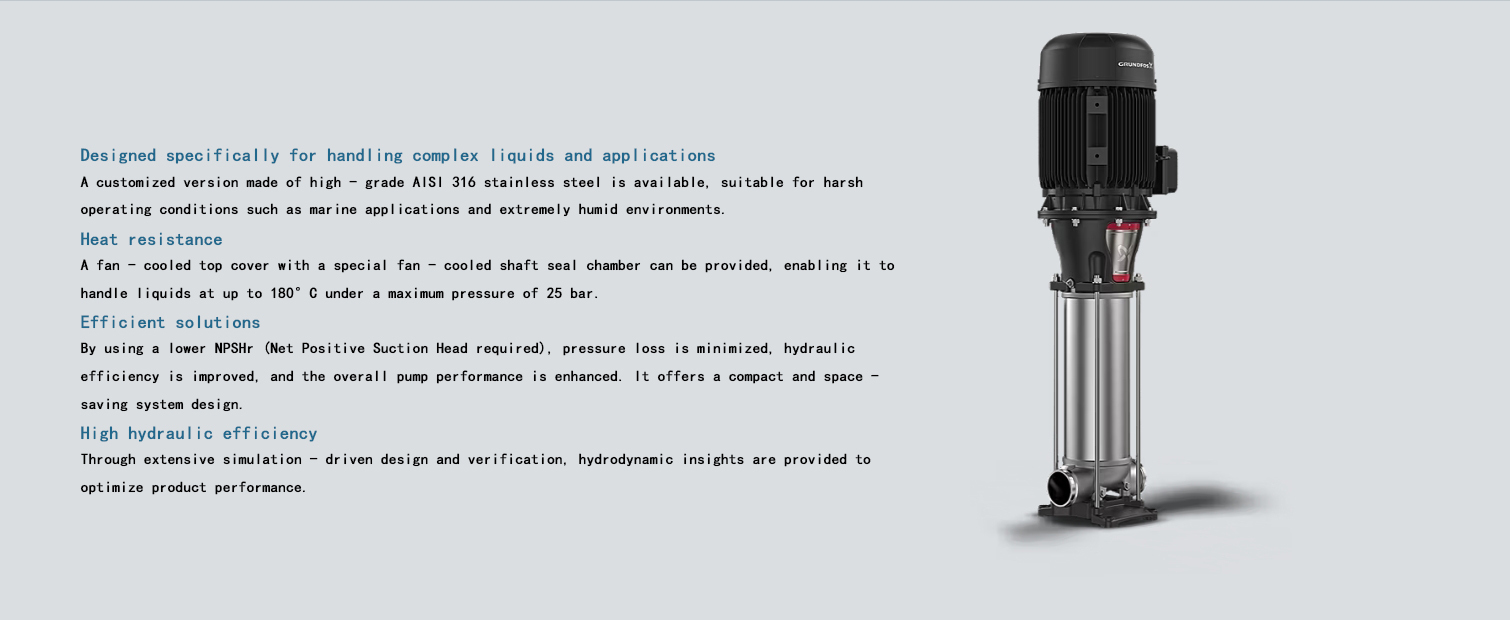 Grundfos Crn 255-6-2 Vertical Multi-Stage Centrifugal Pump Commercial Air Conditioning Heating Industrial Water Supply and Transportation