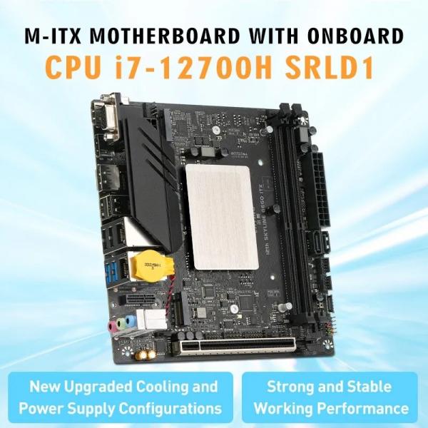 Quality M-ITX Desktop Motherboard Set Server Motherboard CPU Core Kit I7 12700H for sale