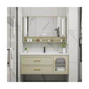 China Customized Designs YALIG Design Wall Hung Plywood Bathroom Cabinet for Hotel Projects wholesale