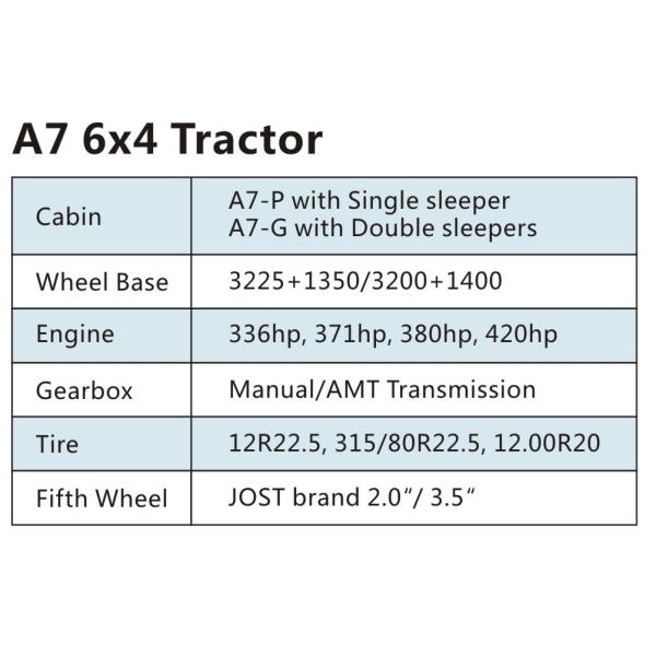 A7 6X4 truck tractor