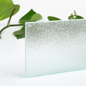 China Flat Edge Textured Patterned Tempered Glass For Hotel Decorative Partition on sale