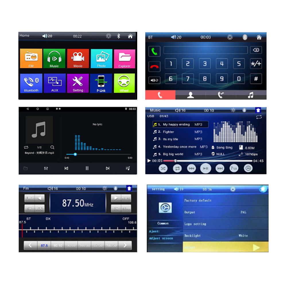 2Din Car Mp5 Player 7 Tft Hd Touch Screen Universal Audio Player 7023b Mirror Link