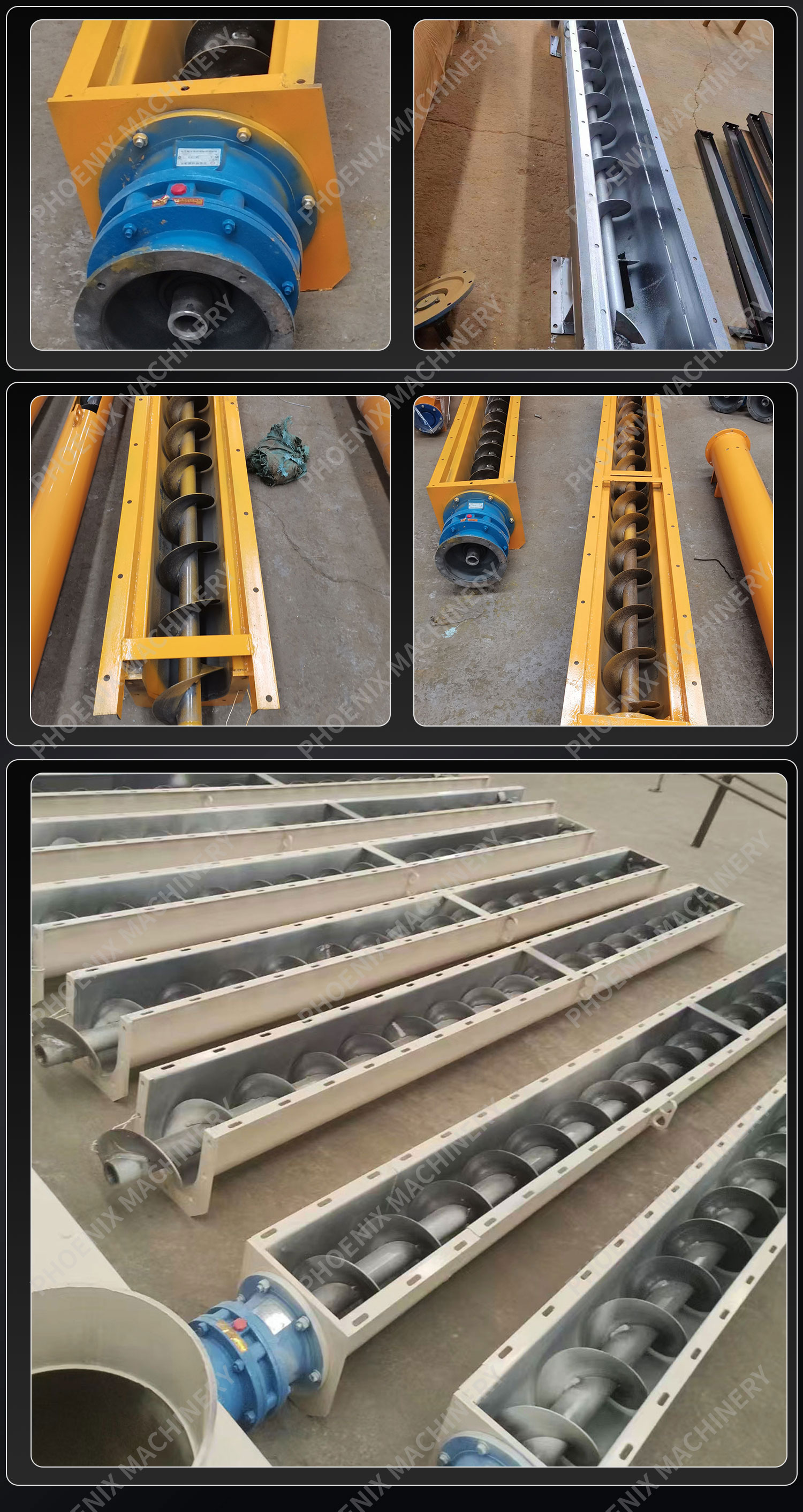 5000*350*460mm U Shape Grain Screw Conveyor for Wheat Corn Maize Rice Paddy Conveying